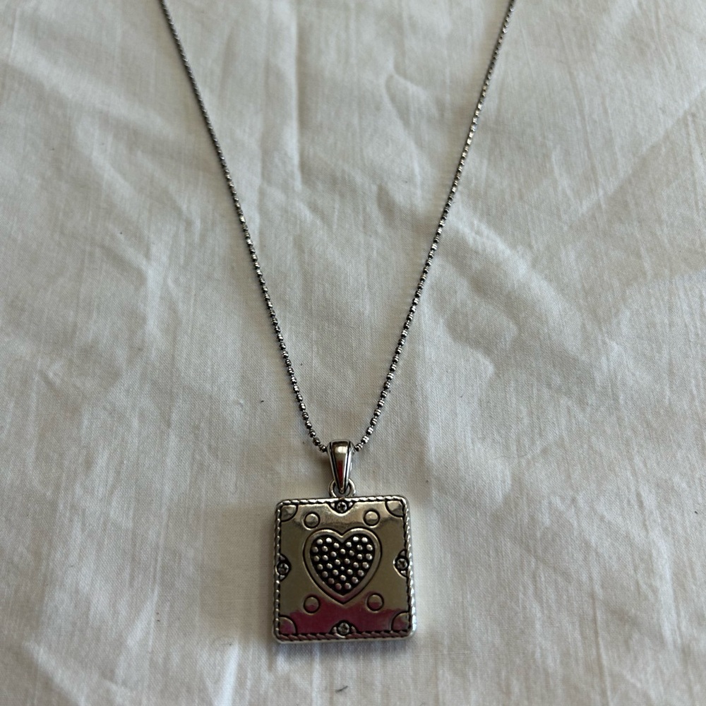 NWOT Brighton Memento Square Photo Holder Locket Necklace